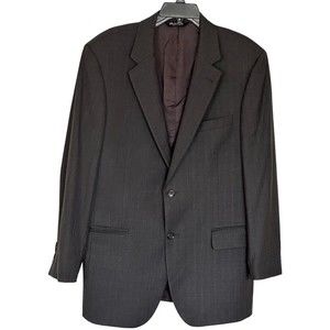 Jos. A. Bank signature Mens Suit Jacket Blazer 41R Charcoal Gray Pinstriped Wool